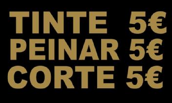 TINTE 5 EUROS PEINAR 5 EUROS CORTE 5 EUROS