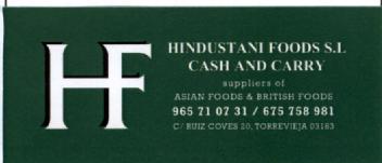 HF HINDUSTANI FOODS S.L. CASH AND CARRY