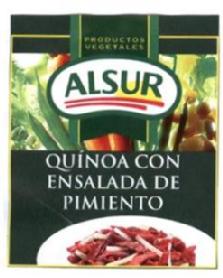 PRODUCTOS VEGETALES ALSUR QUINOA CON ENSALADA DE PIMIENTO