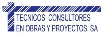 T TECNICOS CONSULTORES EN OBRAS Y PROYECTOS. SA