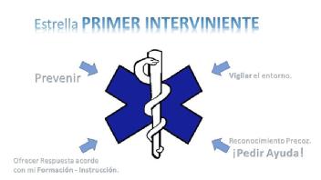 ESTRELLA PRIMER INTERVINIENTE PREVENIR- VIGILAR EL ENTORNO - RECONOCIMIENTO PRECOZ ¡PEDIR AYUDA! - OFRECER RESPUESTA ACORDE CON MI FORMACION-INSTRUCCION
