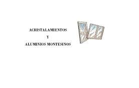 ACRISTALAMIENTOS Y ALUMINIOS MONTESINOS
