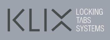 KLIX LOCKING TABS SYSTEMS