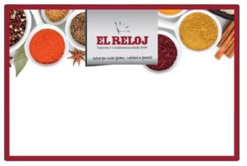 EL RELOJ ESPECIAS Y CONDIMENTOS DESDE 1944 SABOR EN CADA GRANO, CALIDAD A GRANEL