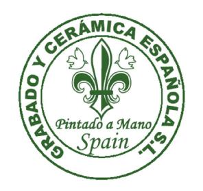 GRABADO Y CERÁMICA ESPAÑOLA S.L. Pintado a Mano SPAIN
