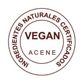 INGREDIENTES NATURALES CERTIFICADOS VEGAN ACENE