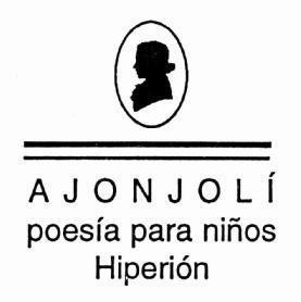 AJONJOLÍ POESÍA PARA NIÑOS HIPERIÓN