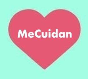 MECUIDAN S.LCORAZON ROJO SOBRE FONDE VERDE AGUA