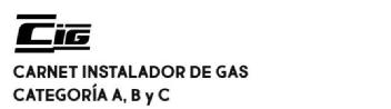 CIG CARNET INSTALADOR DE GAS CATEGORÍA A, B Y C