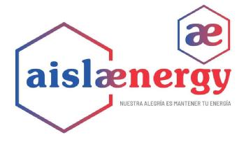 AE AISLAENERGY NUESTRA ALEGRÍA ES MANTENERTU ENERGÍA