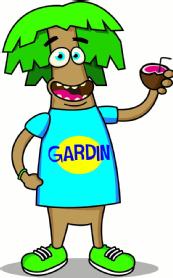 Es una mascota que representa una palmera, para fines de animación/entretenimiento infantil