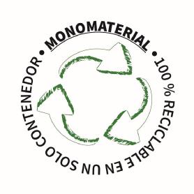 MONOMATERIAL 100% RECICLABLE EN UN SOLO CONTENTEDOR