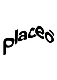 Es un logotipo con el nombre placeo