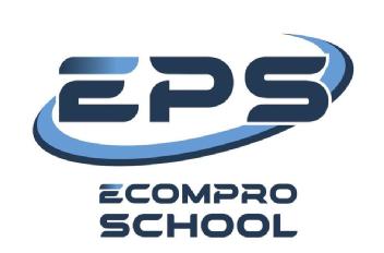 Logotipo con las iniciales EPS y el nombre de la marca Ecomproschool