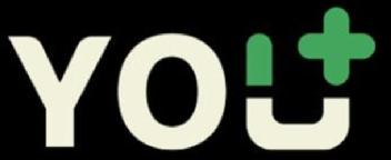 El icono de YOU+ es una representación simplificada y moderna de la marca. Se compone del símbolo + en color verde sobre la letra U y un soporte en forma de U en color crema