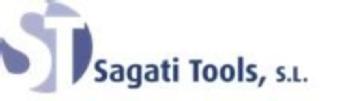 logo ST y Nombre de la empresa Sagati Tools, sl