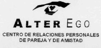 ALTER EGO CENTRO DE RELACIONES PERSONALES DE PAREJA Y DE AMISTAD
