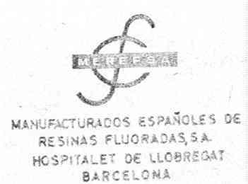 Imagen de CS MEREFSA MANUFACTURADOS ESPAÑOLES DE RESINAS FLUORADAS, S.A. HOSPITALET DE LLOBREGAT BARCELONA