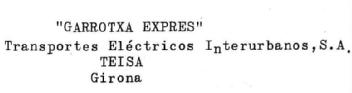 Imagen de GARROTXA EXPRES TRANSPORTES ELECTRICOS INTERURBANOS S.A. TEISA GIRONA