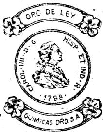 Imagen de ORO DE LEY CARLOS III D.G HISP ET IND. R. 1798 QUIMICAS ORO, S.A