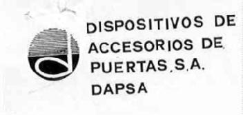 Imagen de D DISPOSITIVOS DE ACCESORIOS DE PUERTAS, S.A. DAPSA
