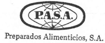 Imagen de P.A.S.A. PREPARADOS ALIMENTICIOS, S.A