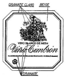 Imagen de VINO BLANCO DE MESA VIÑA CIMBRON ELABORADO POR BODEGAS DE FELIX SANZ - RUEDA (VALLADOLID)