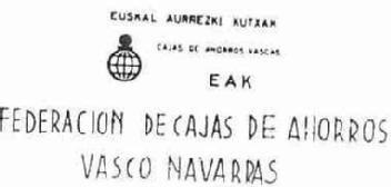 Imagen de EUSKAL AURREZKI KUTXAK CAJAS DE AHORROS VASCAS EAK FEDERACION DE CAJAS DE AHORROS VASCO NAVARRAS