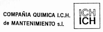 Imagen de COMPAÑIA QUIMICA I.C.H. DE MANTENIMIENTO S.L
