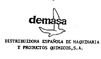 Imagen de DEMASA DISTRIBUIDORA ESPAÑOLA DE MAQUINARIA Y PRODUCTOS QUIMICOS, S.A