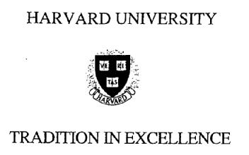 Imagen de HARVARD UNIVERSITY HARVARD TRADITION IN EXCELLENCE