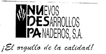 Imagen de NUEVOS DESARROLLOS PANADEROS, S.A. ¡EL ORGULLO DE LA CALIDAD!