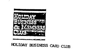 Imagen de HOLIDAY BUSINESS & MEMBERS CLUB HOLIDAY BUSINESS CARD CLUB