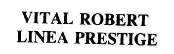 Imagen de VITAL ROBERT LINEA PRESTIGE