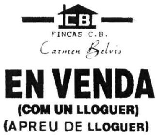 Imagen de CB FINCAS C.B. CARMEN BELVIS EN VENDA (COM UN LLOGUER) (A PREU DE LLOGUER)