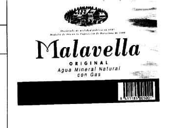 Imagen de MALAVELLA ORIGINAL AGUA MINERAL NATURAL CON GAS