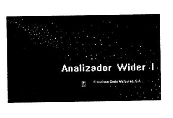 Imagen de ANALIZADOR WIDER I FRANCISCO SORIA MELGUIZO, S.A