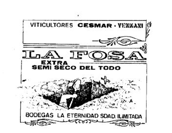 Imagen de LA FOSA. VITICULTORES CESMAR VEZZANI. BODEGAS LA ETERNIDAD SDAD. ILIMIDA