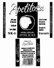 Imagen de APETITOSA NATURAL SPARKLING APPLE JUICE