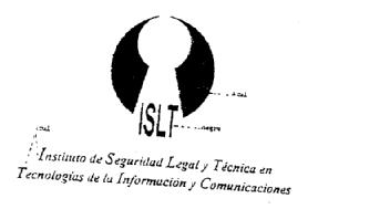 Imagen de ISLT INSTITUTO DE SEGURIDAD LEGAL Y TECNICA EN TECNOLOGIAS DE LA INFORMACION Y COMUNICACIONES