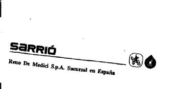 Imagen de SARRIO RENO DE MEDICI S.P.A. SUCURSAL EN ESPAÑA