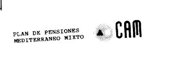 Imagen de PLAN DE PENSIONES MEDITERRANEO MIXTO CAM