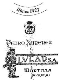 Imagen de AÑADA 1927 PEDRO XIMENEZ ALVEAR S.A. MONTILLA (ESPAÑA)