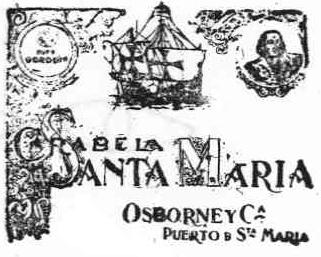 Imagen de CARABELA SANTA MARIA. OSBORNE Y CIA. PUERTO DE SANTA MARIA