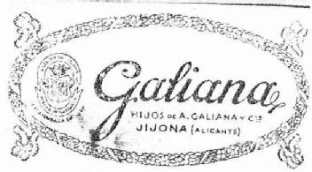 Imagen de GALIANA HIJOS DE A. GALIANA Y CIA JIJONA (ALICANTE)