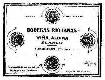 Imagen de BODEGAS RIOJANAS VIÑA ALBINA BLASCO CENICERO (RIOJA)