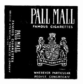 Imagen de PALL MALL FAMOUS CIGARETTES