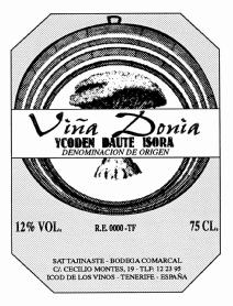 Imagen de VIÑA DONIA YCODEN DAUTE ISORA DENOMINACION DE ORIGEN