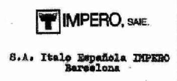 Imagen de IMPERO, SAIE. S.A. ITALO ESPAÑOLA IMPERO BARCELONA