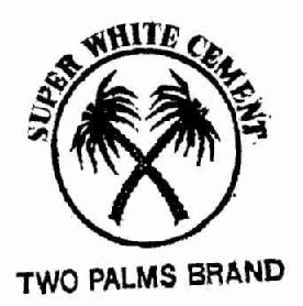 Imagen de SUPER WHITE CEMENT TWO PALMS BRAND